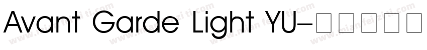 Avant Garde Light YU字体转换